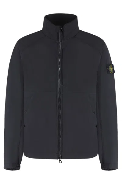 Stone Island Techno Fabric Jacket In Black