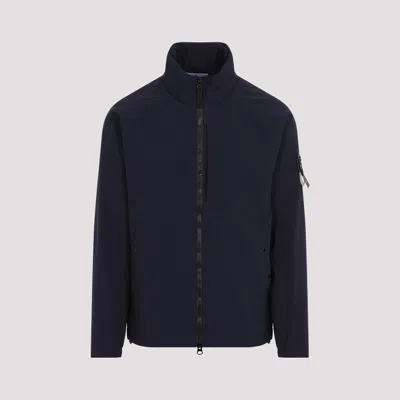 Stone Island Techno Fabric Jacket In V0020 Navy Blue