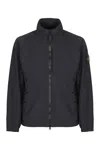 Stone Island Compass Patch Zip-up Jacket In Animal Print
