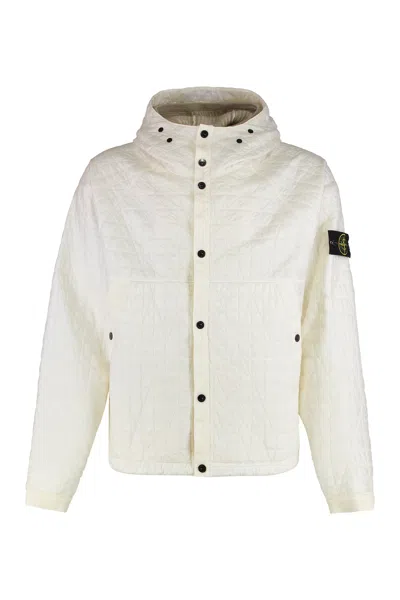 Stone Island Techno Fabric Jacket In White
