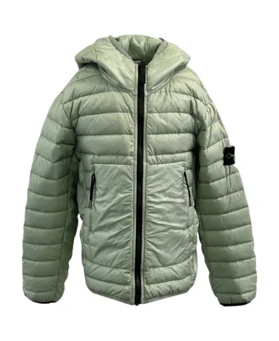 Stone Island Teen Down-padded Jacket In Gray