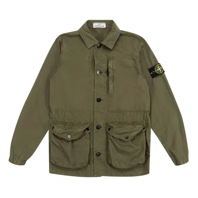 Pre-owned Stone Island Tela Jacket 'olive' | Green | Men's Size Xxl