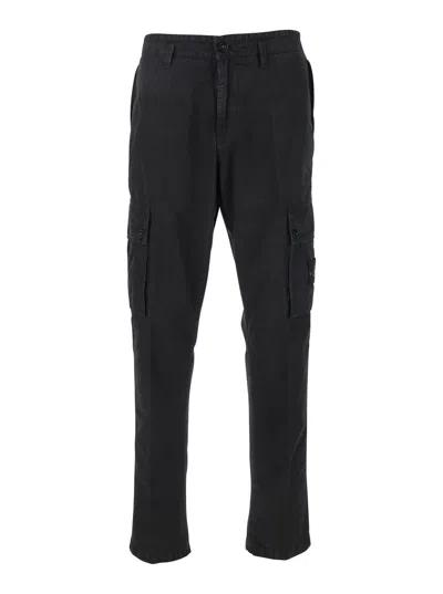 Stone Island Slim Pants In Black