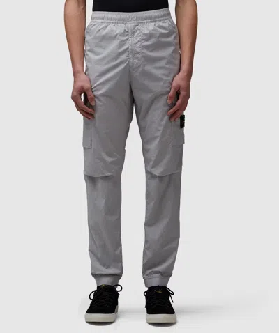 Stone Island Tela Paracadute Cargo Pant In Pearl Grey