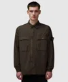 Stone Island Tela Paracadute Overshirt In Military Green