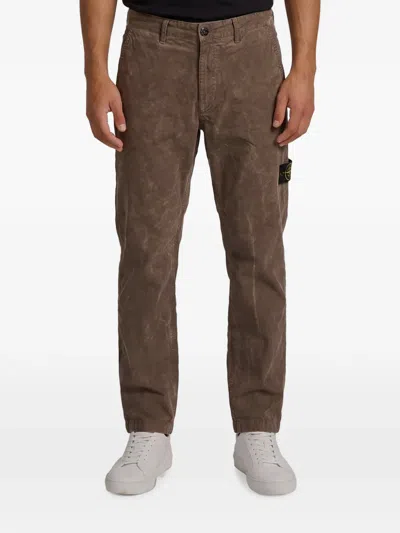 Stone Island Corduroy Trousers Regular Fit Straight Leg In Multi