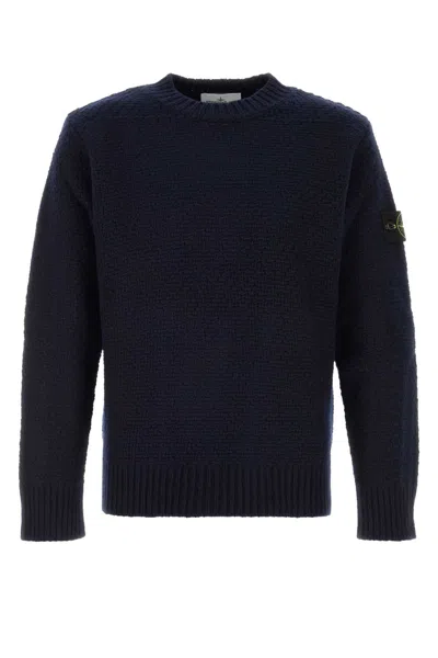 Stone Island Texture Wool-blend Crewneck Sweater In Multi