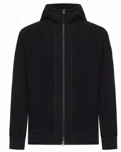 Stone Island Textured Black Hooded Sweatshirt