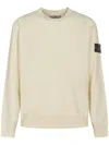 Stone Island Textured Knit Sweater With Crew Neckline In Neutral