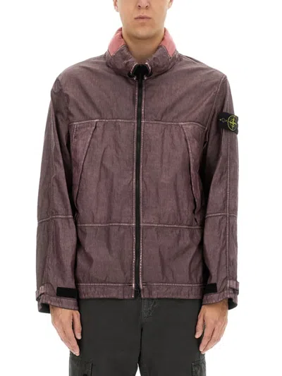 STONE ISLAND STONE ISLAND TEXTURED LINEN HOODED JACKET