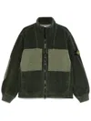 Stone Island Fleece Jacket In Green