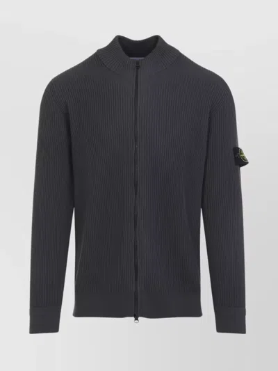 STONE ISLAND TEXTURED RIBBED KNIT SWEATER DESIGN