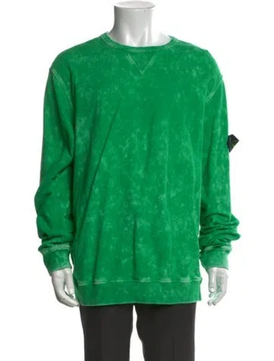 Pre-owned Stone Island Tie-dye Print Long Sleeve Shirt In Green