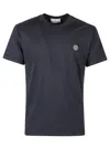 Stone Island Timeless Round Neck T-shirt With Subtle Logo Detail In Blue