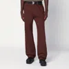 Stone Island Tobacco-coloured Cotton Blend Trousers In Brown