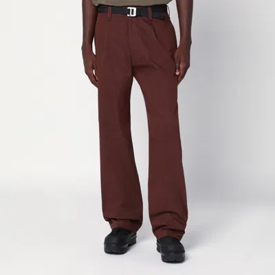 Stone Island Tobacco-coloured Cotton Blend Trousers In Brown