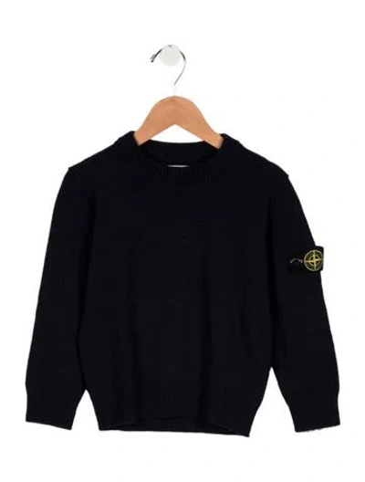 Pre-owned Stone Island Babies' Toddler Boys' Wool Knit Sweater In Blue