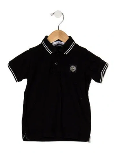 Pre-owned Stone Island Babies' Toddler Girls' Patterned Polo In Black
