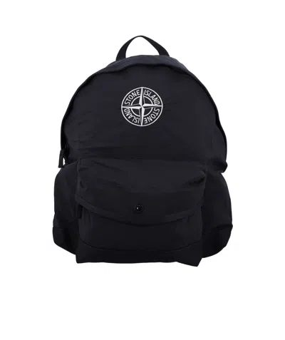 Stone Island Top Handle Backpack In Black