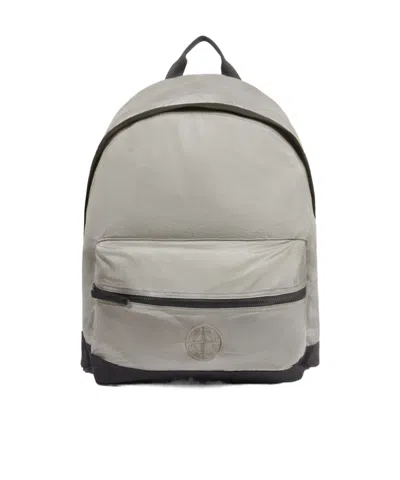 Stone Island Top Handle Backpack In Gray