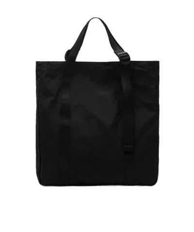 Stone Island Top Handle Tote Bag In Black