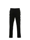 Stone Island Cotton Cargo Trousers With Pockets In Black