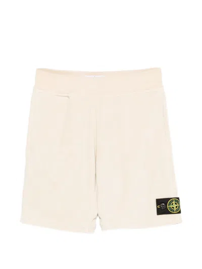 Stone Island Kids' Towelling Shorts In Neutral