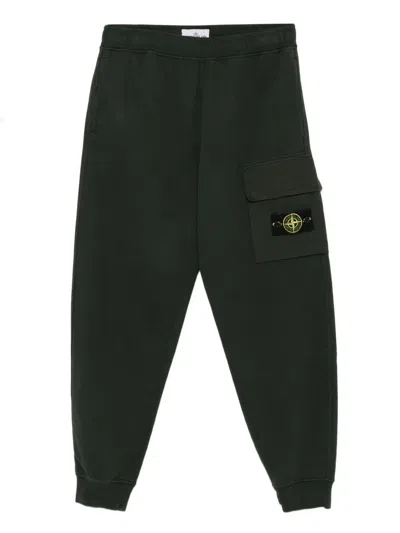 STONE ISLAND `BRUSHED ORGANIC COTTON` TRACK PANTS