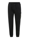 Stone Island Elastic Waistband Regular Fit Ribbed Cuffs Side Pockets In Blue