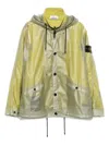 Stone Island Two-tone Fern-coloured Jacket In Translucent Polyurethane In Yellow