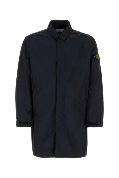 Stone Island Trench In Blue