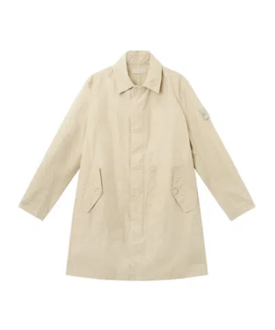 Stone Island Trench Coat With Natural Weather Barrier In Nude