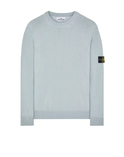 Stone Island Sweater Blue Cotton In Bleu