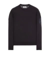 Stone Island Crewneck Sweatshirt With Compass Embroidery In Blue