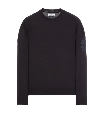 STONE ISLAND STONE ISLAND TRICOT BLEU COTON