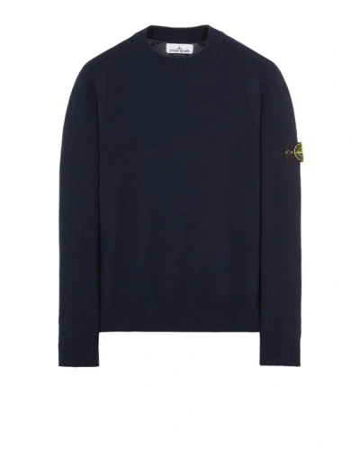 STONE ISLAND STONE ISLAND TRICOT BLEU COTON