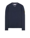 Stone Island Light Rws Pure Wool Sweater In Bleu
