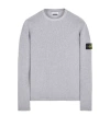 Stone Island 5100056 Lambswool Sweater In Gray