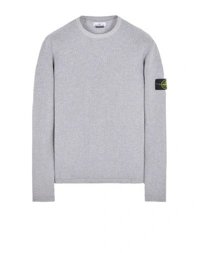 STONE ISLAND STONE ISLAND TRICOT GRIS COTON