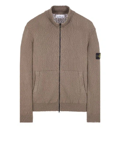 Stone Island Tricot Gris Coton, Lin In Gray
