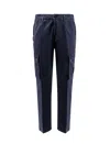 Stone Island Cotton Trousers With Cargo Pockets And Belt Loops