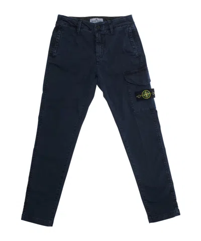 Stone Island Trousers In Blue