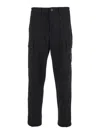 Stone Island Cargo-pocket Trousers In Black