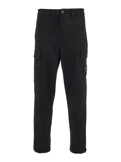 Stone Island Cargo-pocket Trousers In Blue