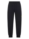 Stone Island Cotton Joggers With Compass Logo In Black