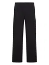 Stone Island Cotton Cargo Trousers Clothing In Black