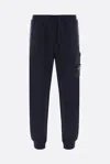 Stone Island Logo Patch Track Pants In Blue