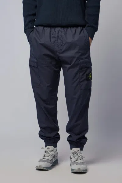 Stone Island Trousers In Blue