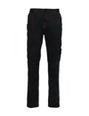 Stone Island Cotton Cargo Trousers With Pockets In Black