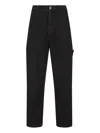 Stone Island Trousers Blue And Green In Black